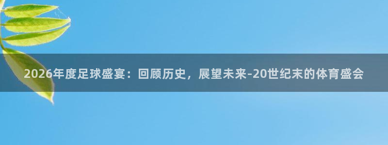 2026世界杯赛制:2026年度足球盛宴:回顾历史,展望未来-20世纪末的体育盛会